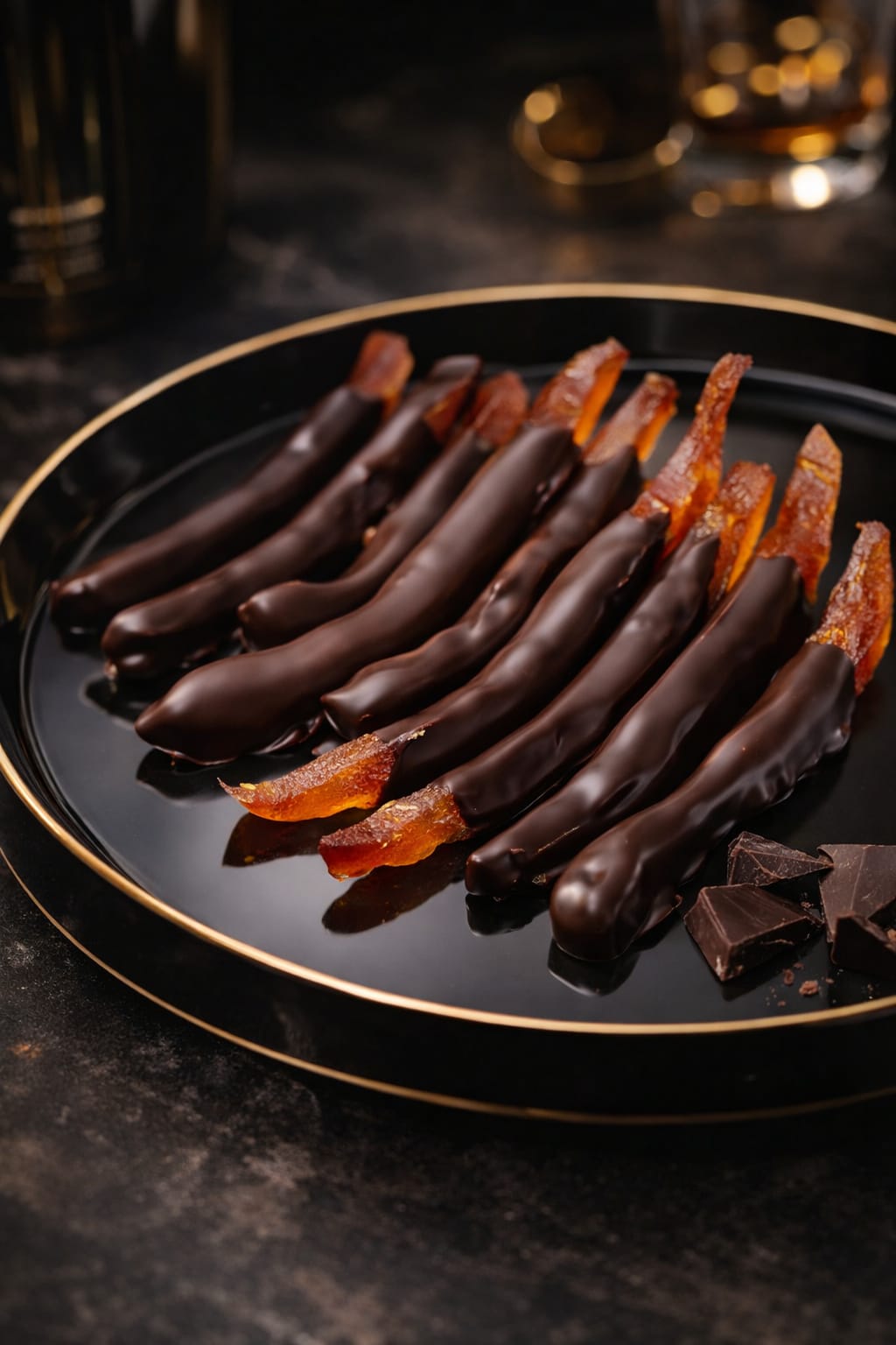 Orangettes in 74% dark chocolate